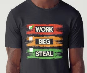 How you make your money? Work, beg or steal?